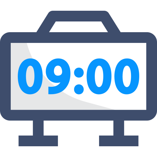 Digital clock SBTS2018 Blue icon