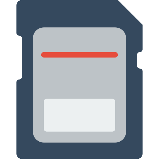 Sd card Basic Miscellany Flat icon