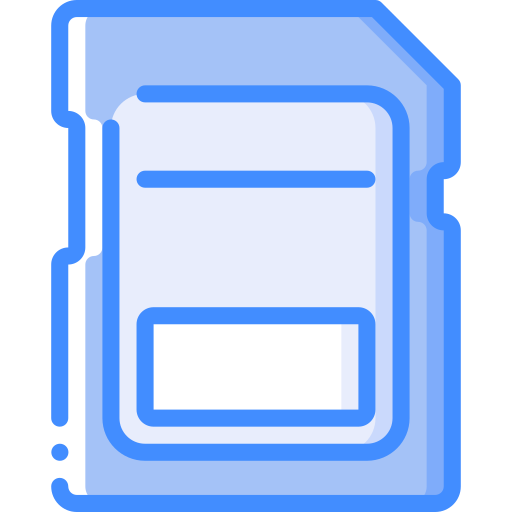 Sd card Basic Miscellany Blue icon