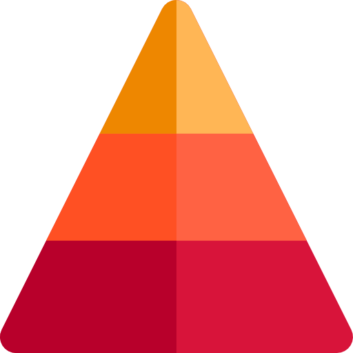 piramidaal Basic Rounded Flat icoon