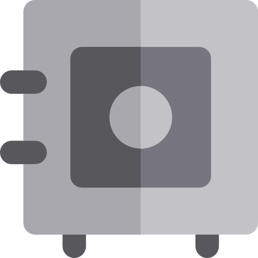 caja fuerte Basic Rounded Flat icono