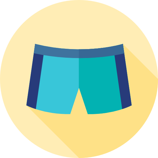 pantalones cortos de boxeo Flat Circular Flat icono