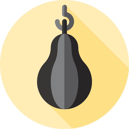 Punching bag Flat Circular Flat icon