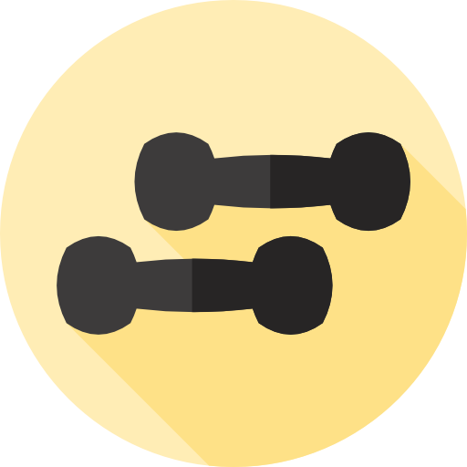 Dumbbell Flat Circular Flat icon