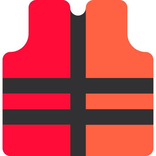 reflecterend vest Basic Rounded Flat icoon