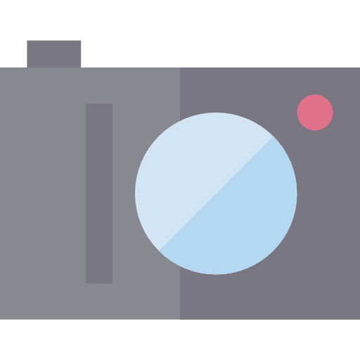digitale camera Basic Straight Flat icoon