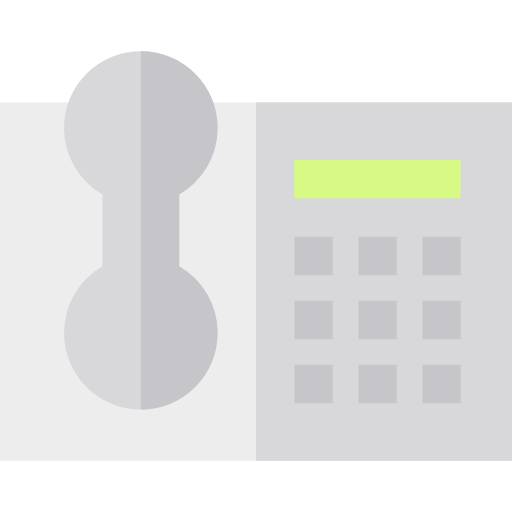 telefoon Basic Straight Flat icoon