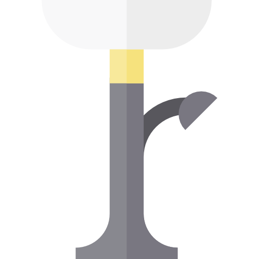 lamp Basic Straight Flat icoon