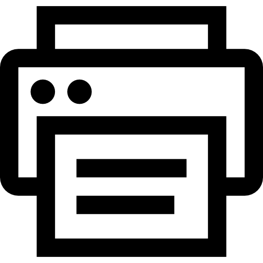 printer Basic Straight Lineal icoon