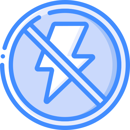 No flash Basic Miscellany Blue icon