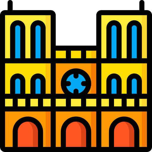 Notre dame Basic Miscellany Lineal Color icon
