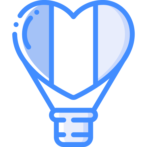 heteluchtballon Basic Miscellany Blue icoon