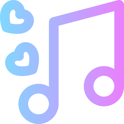 Romantic music Super Basic Rounded Gradient icon