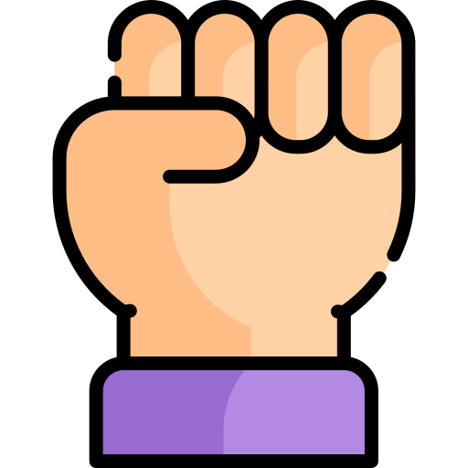 Fist Kawaii Lineal color icon