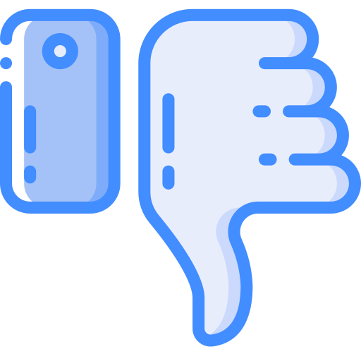 Thumb down Basic Miscellany Blue icon