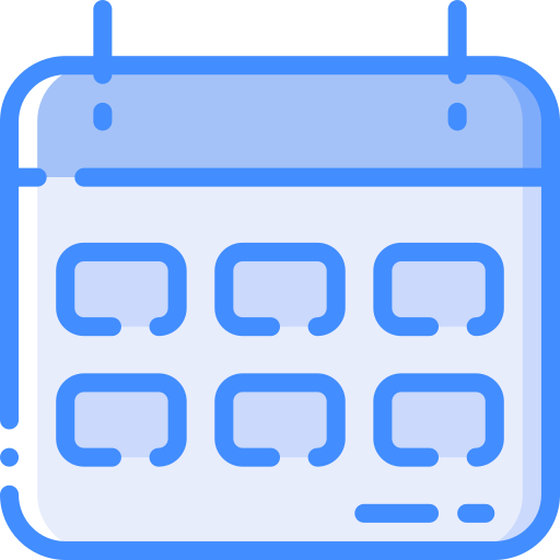 Date Basic Miscellany Blue icon