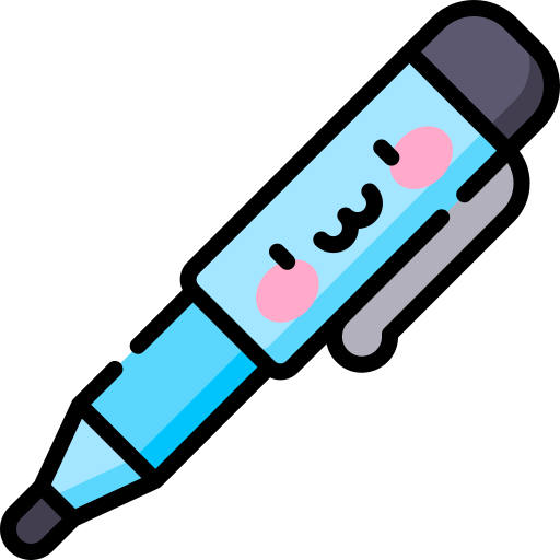 pen Kawaii Lineal color icoon