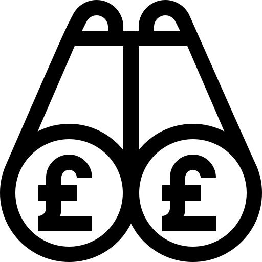 binocular Basic Straight Lineal Ícone