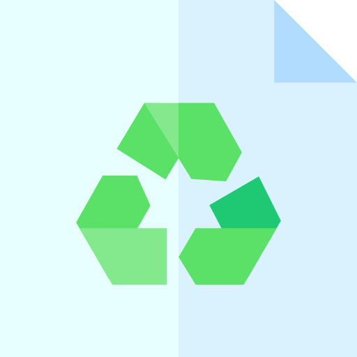 recyclingpapier Basic Straight Flat icon
