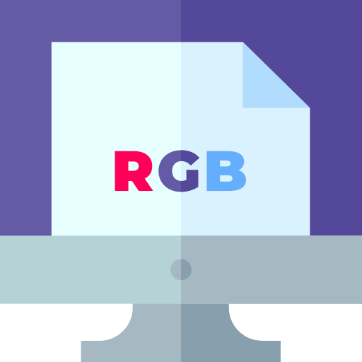 rgb Basic Straight Flat icon