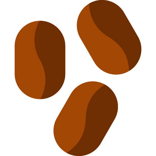 ziarna kawy Basic Straight Flat ikona