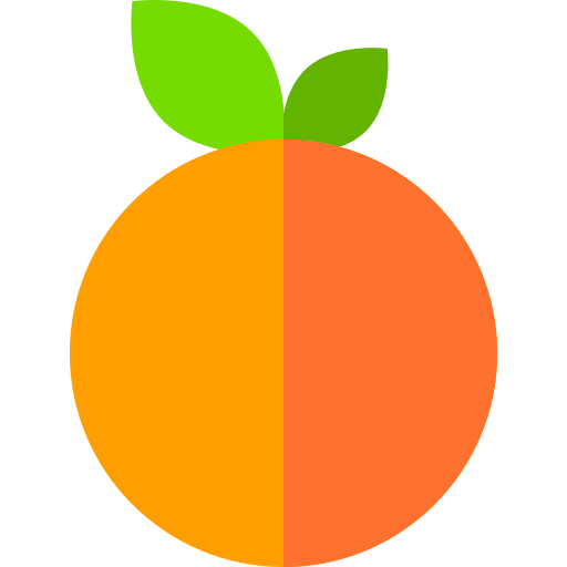 laranja Basic Straight Flat Ícone