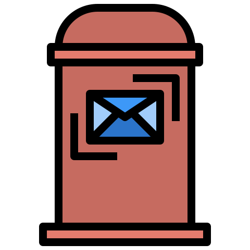 Mailbox Surang Lineal Color icon