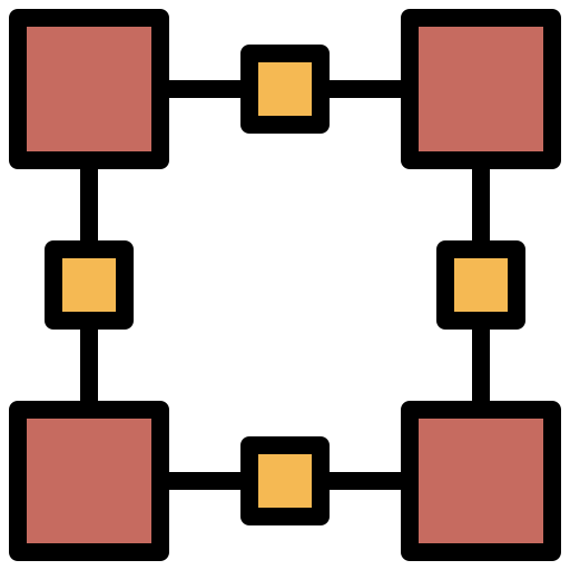 ブロックチェーン Surang Lineal Color icon