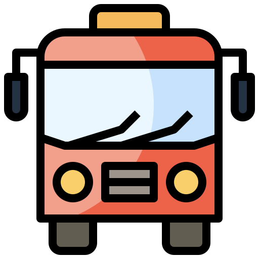 autobus Surang Lineal Color ikona