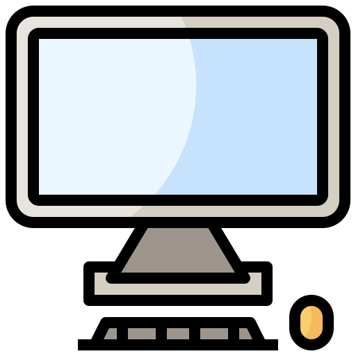 komputer Surang Lineal Color ikona