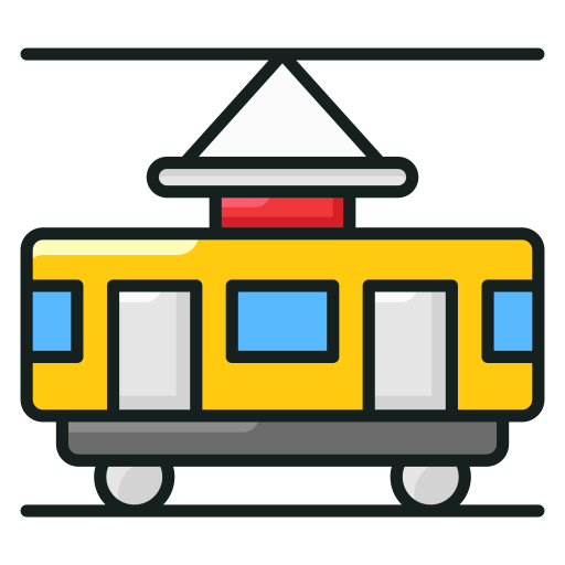 Tram Generic Outline Color icon
