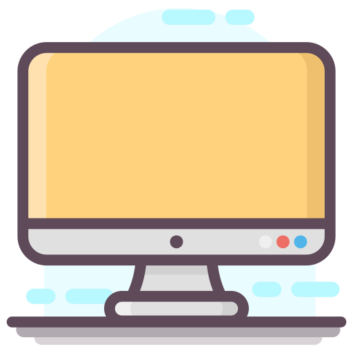pantalla de la computadora Generic Outline Color icono