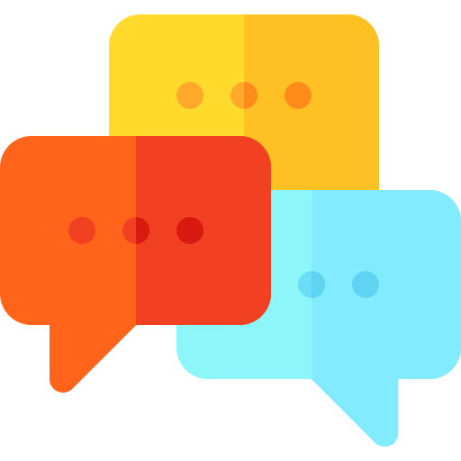 Speech bubble Basic Rounded Flat icon