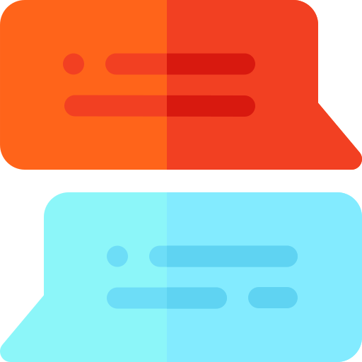 Speech bubble Basic Rounded Flat icon