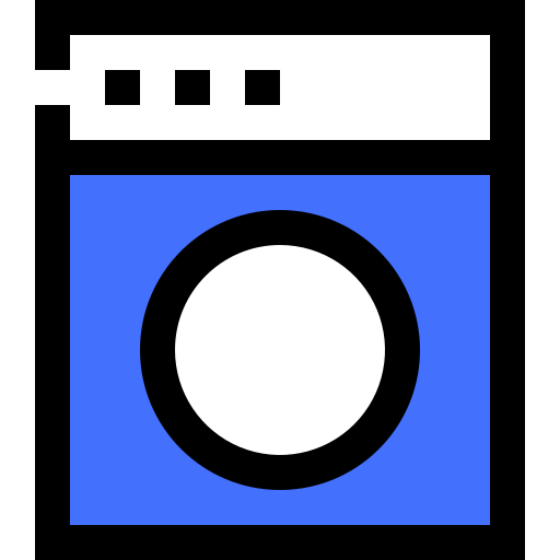 Washing machine Inipagistudio Blue icon