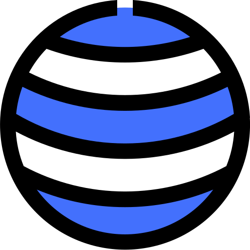 palla da ginnastica Inipagistudio Blue icona