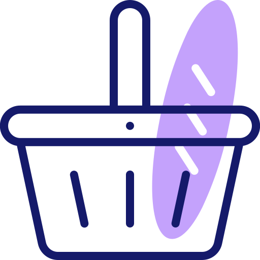 cesta de la compra Inipagistudio Lineal Color icono