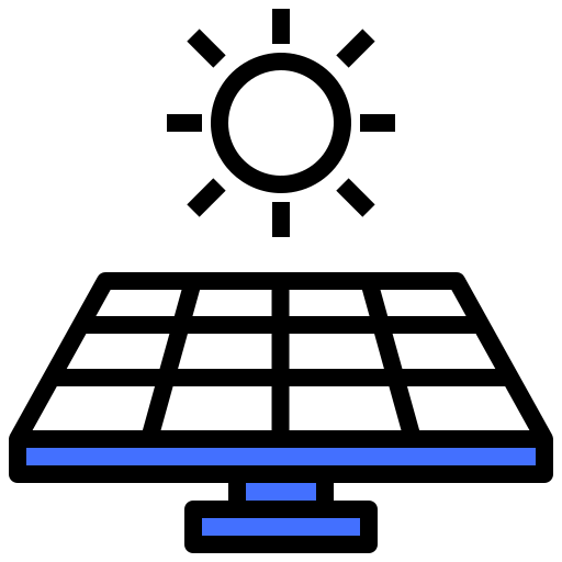 Solar panel Inipagistudio Blue icon
