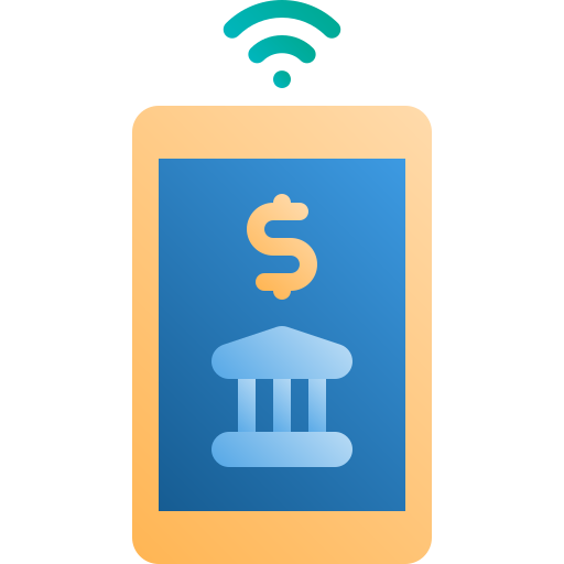bankowość mobilna Generic Flat Gradient ikona
