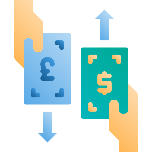transacción monetaria Generic Flat Gradient icono