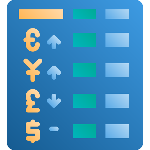 Exchange rate Generic Flat Gradient icon