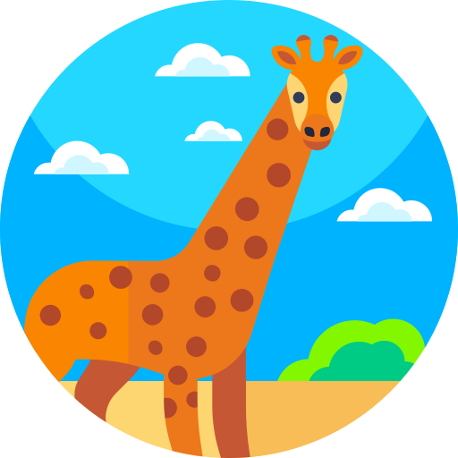 giraffa Geometric Flat Circular Flat icona