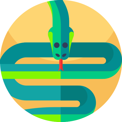 Snake Geometric Flat Circular Flat icon
