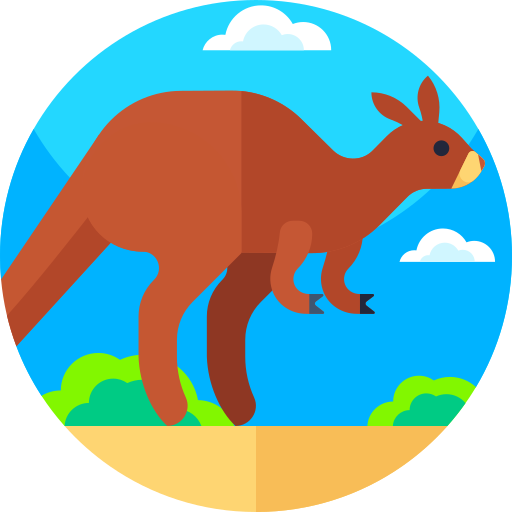 Kangaroo Geometric Flat Circular Flat icon