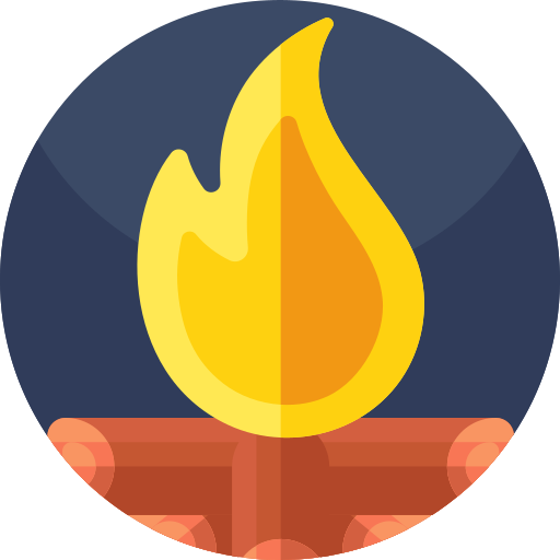 Bonfire Geometric Flat Circular Flat icon