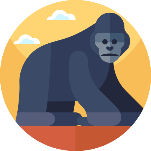 Gorilla Geometric Flat Circular Flat icon