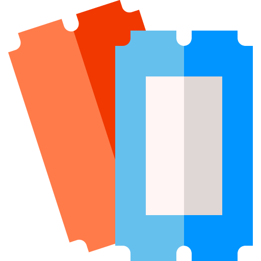 티켓 Basic Straight Flat icon