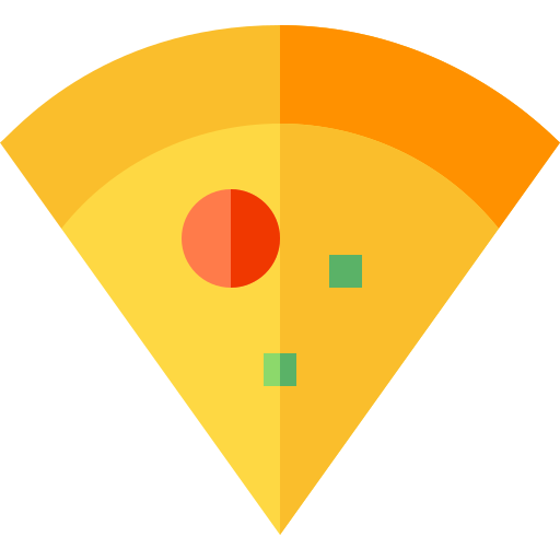 кусок пиццы Basic Straight Flat иконка