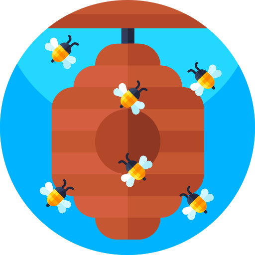 Beehive Geometric Flat Circular Flat icon