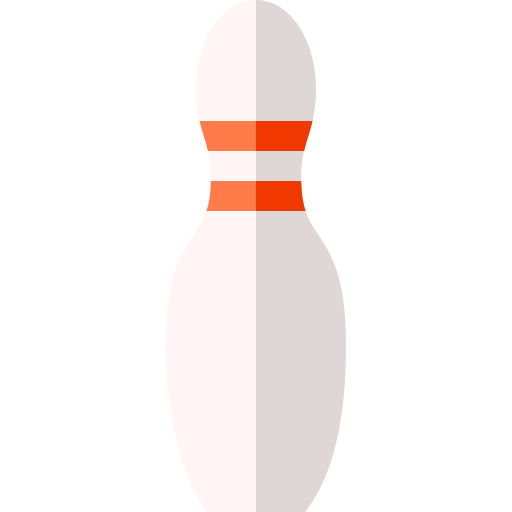 bowling kegel Basic Straight Flat icoon